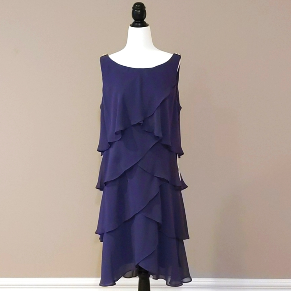 NWT Layered Flowy Purple Dress
